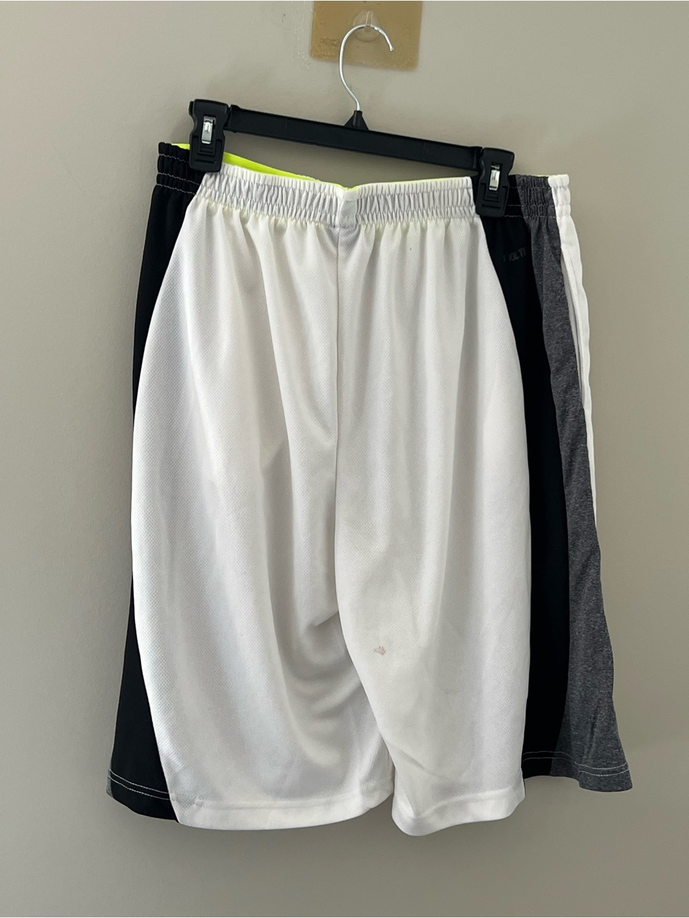 R(P)EX Men’s Athletic Basketball Shorts White Black Gray Mesh Size Large - Picture 2 of 6